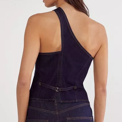 Fab Irregular Denim Top