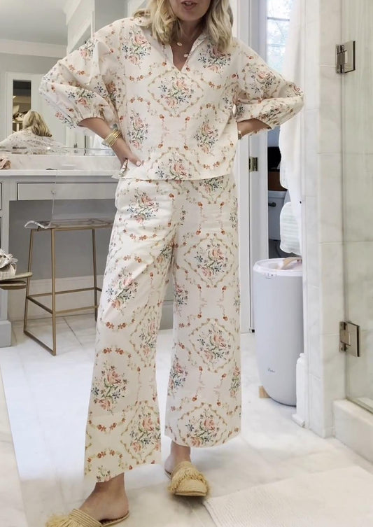 Dreamy-soft Floral Cotton Pant Set