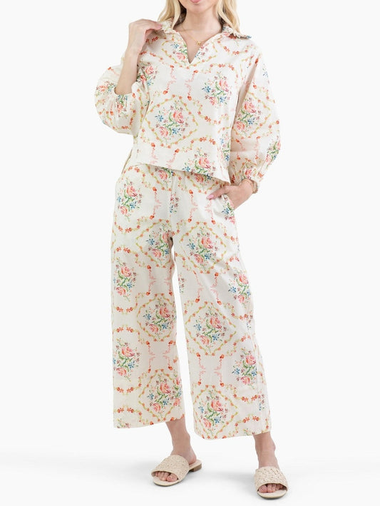 Dreamy-soft Floral Cotton Pant Set