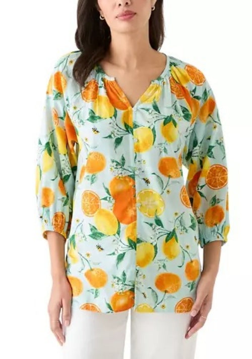 Italian Summer Printed Blouse