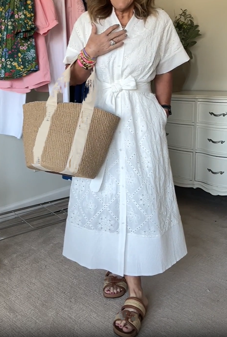 Elegant Embroidery Comfy Midi Dress
